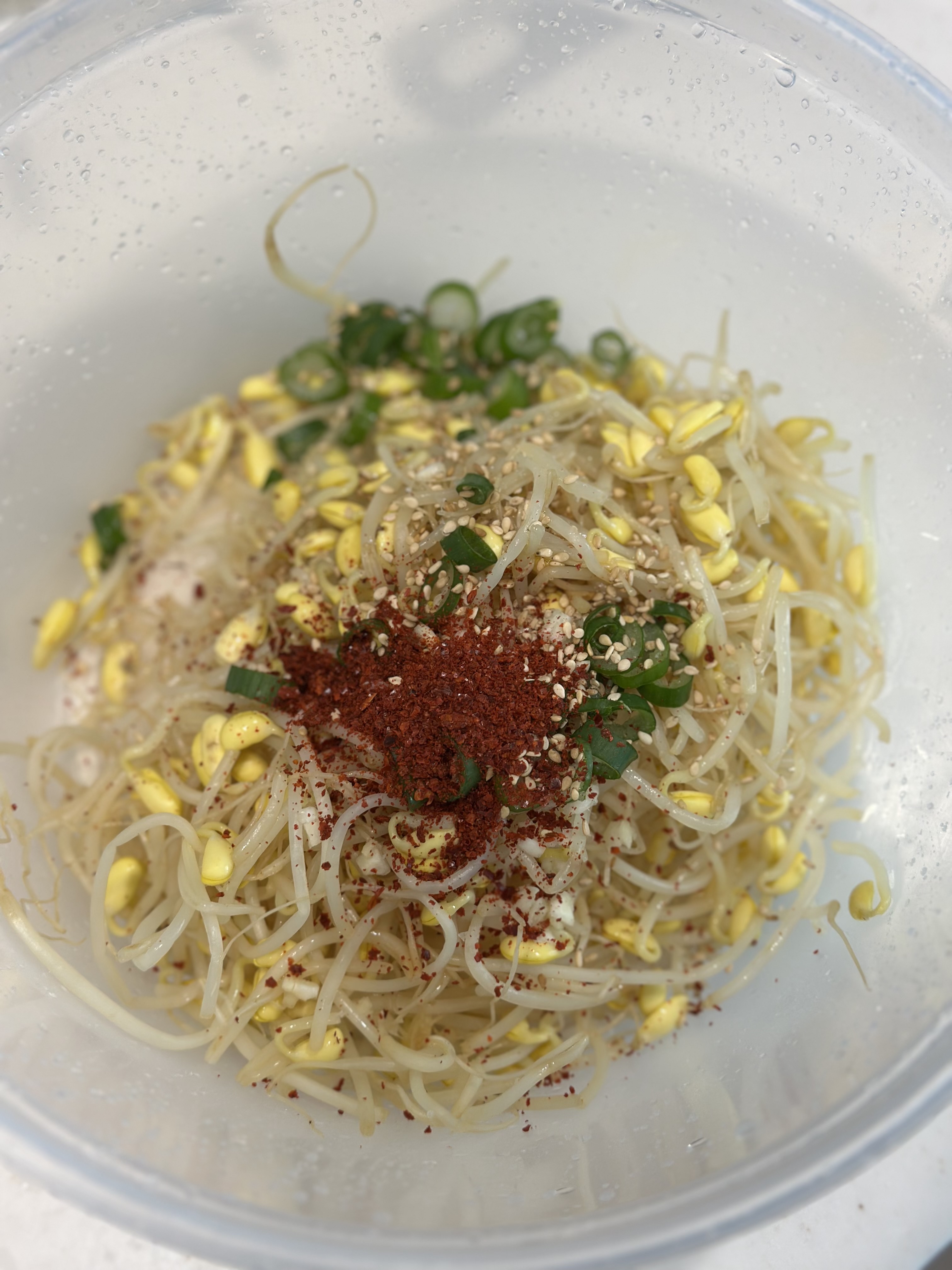 빨간 콩나물무침 만들기!